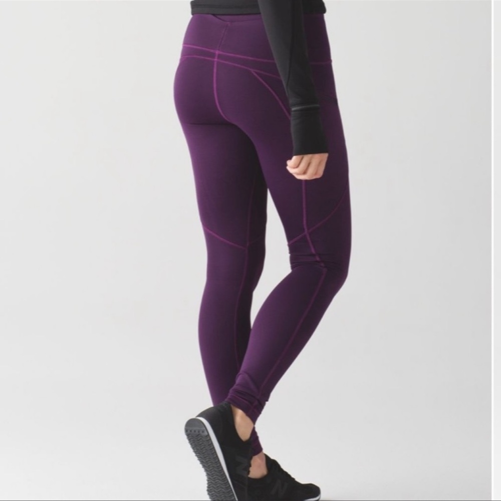 Lululemon fleece lined leggings , great condition size 6